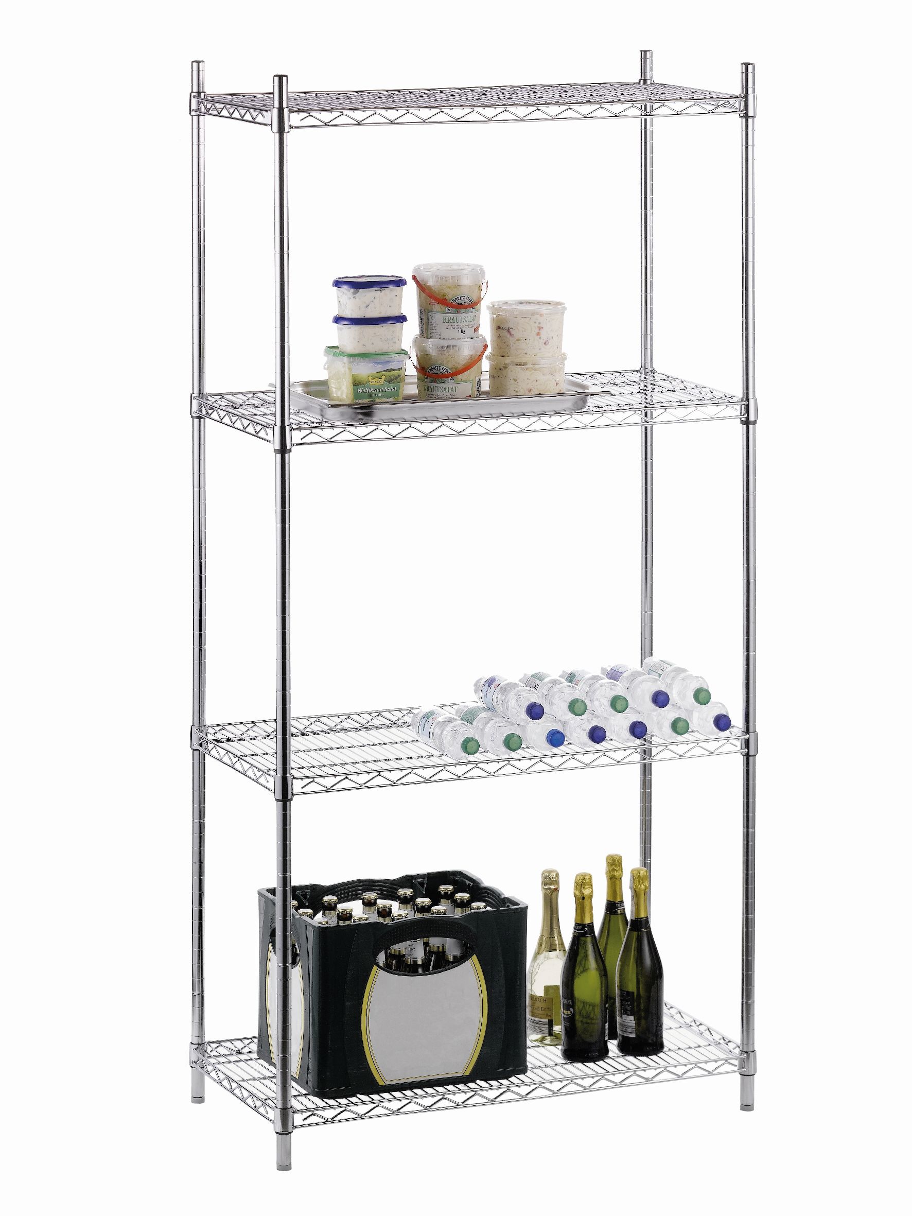 3-Tier Stainless Steel Heavy Duty Wire Rack Shelving - China Wire