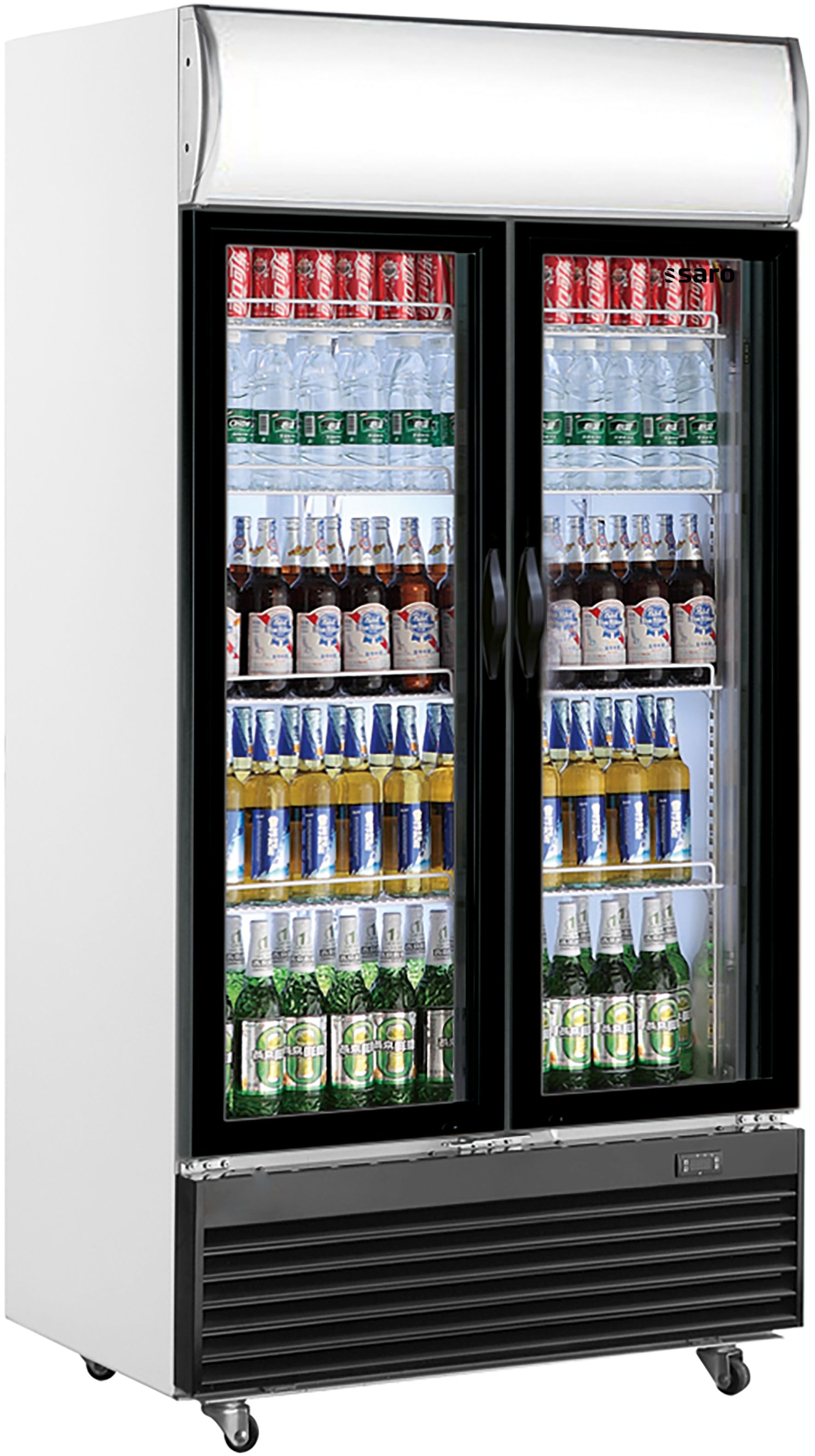 Commercial Soft Drinks Upright Showcase Glass Door Slim
