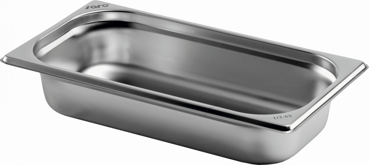 Silber Edelstahl Saro Löffelaussparung 1/3 GN Gastronormbehälter 17.6 x 32.5 x 2.5 cm 